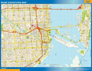 Miami downtown giant map