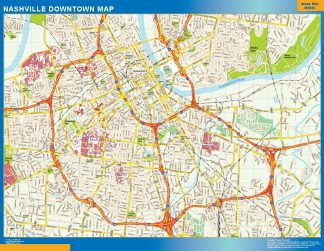 Nashville downtown giant map